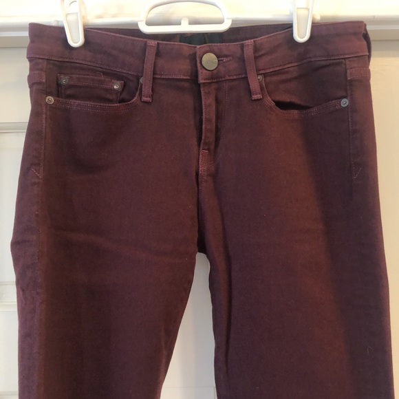VINCE Maroon Shiraz Skinny Jeans- Size 28 - Picture 2 of 3